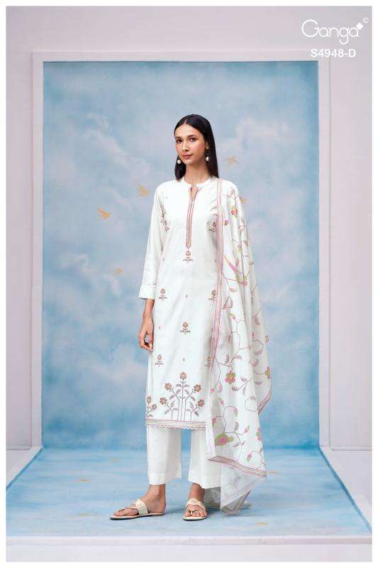 Ganga grixa 4948 ladies dress material wholesale market in surat with price