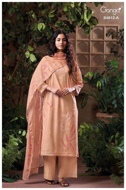Ganga gunjika 4812 wholesale dress material market in surat