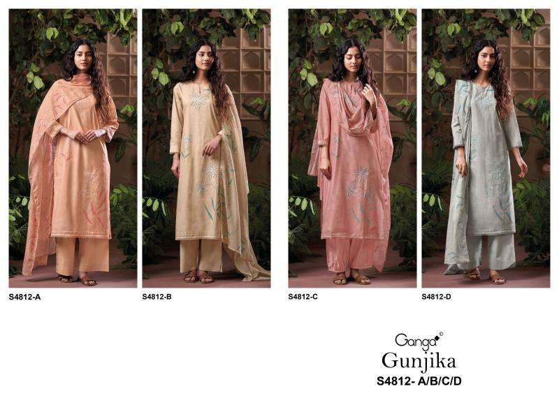 Ganga gunjika 4812 wholesale dress material market in surat