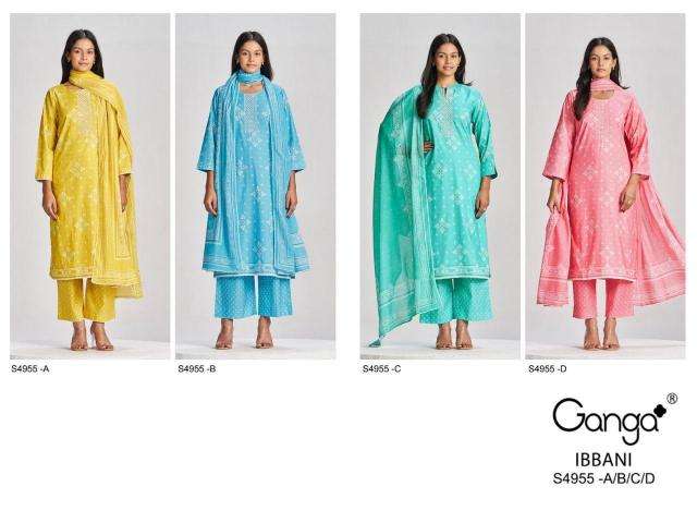 Ganga ibbani 4955 wholesale dress material market in pune with price