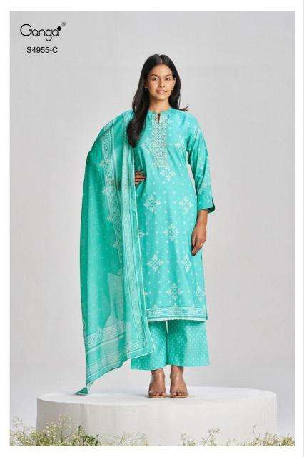 Ganga ibbani 4955 wholesale dress material market in pune with price