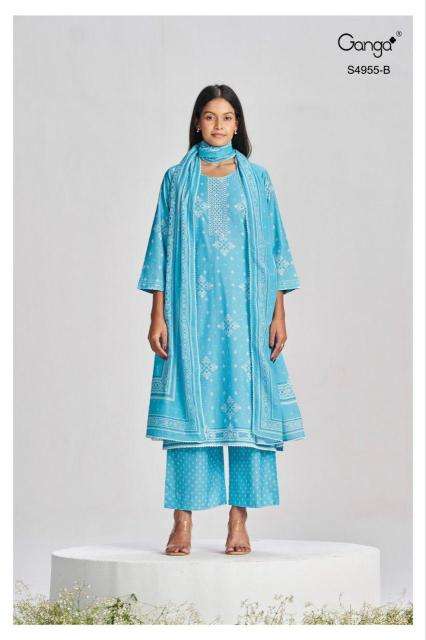 Ganga ibbani 4955 wholesale dress material market in pune with price