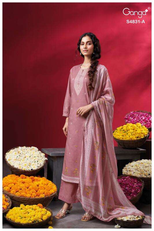 Ganga iramika 4831 ladies dress material wholesale market in surat