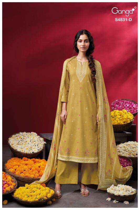 Ganga iramika 4831 ladies dress material wholesale market in surat