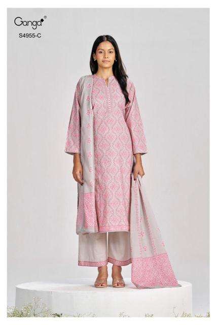 Ganga jagriti 5010 wholesale dress material in pune online