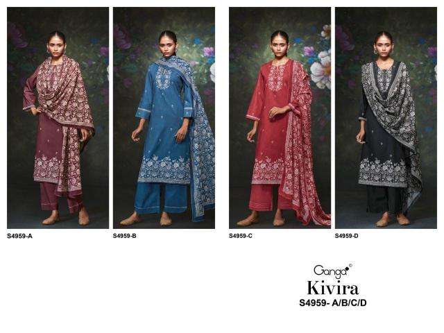 Ganga kivira 4959 wholesale dress material in gujarat