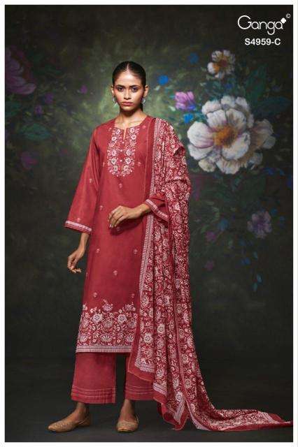 Ganga kivira 4959 wholesale dress material in gujarat