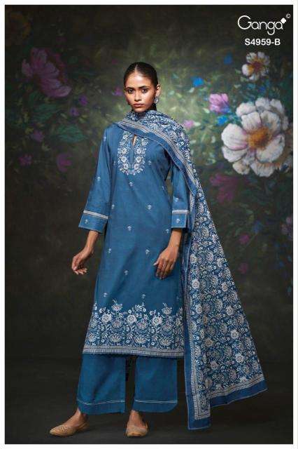 Ganga kivira 4959 wholesale dress material in gujarat