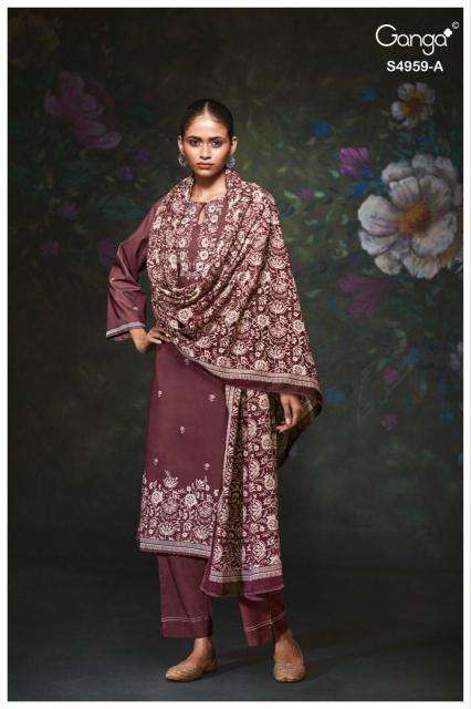 Ganga kivira 4959 wholesale dress material in gujarat