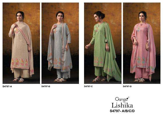 Ganga lishika 4797 pune dress material wholesale