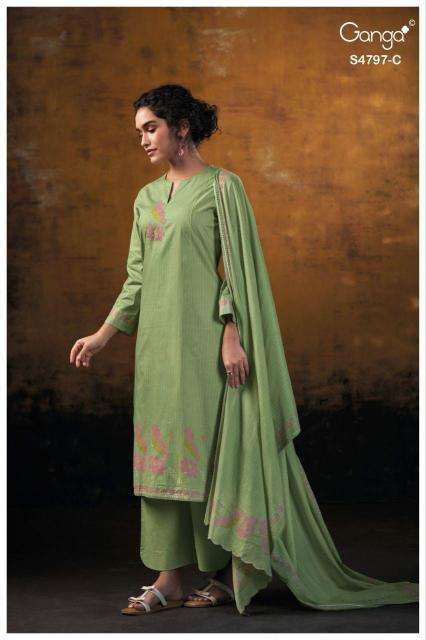 Ganga lishika 4797 pune dress material wholesale