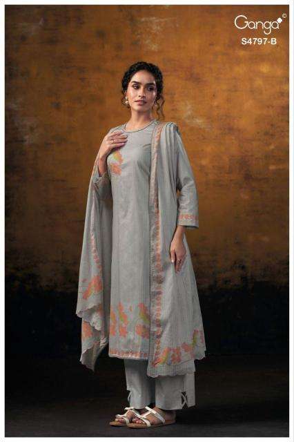 Ganga lishika 4797 pune dress material wholesale