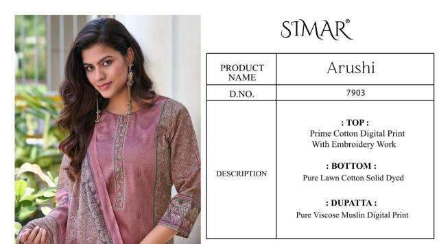 Glossy simar arushi  wholesale dress material market in ahmedabad