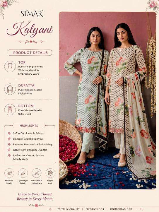 Glossy simar kalyani wholesale dress material in pune