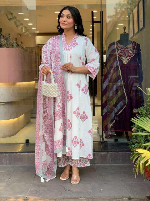Jaipuri 3pcs wholesale kurti shop in kolkata