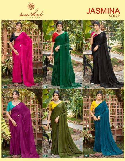 Kashvi jasmine vol 1 saree market in delhi