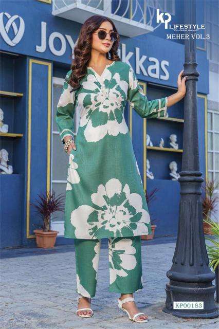 Meher meher vol-3 coord set wholesale kurti manufacturers in surat