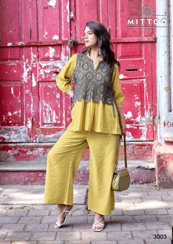 Mittoo beauty line coord set wholesale kurtis online india