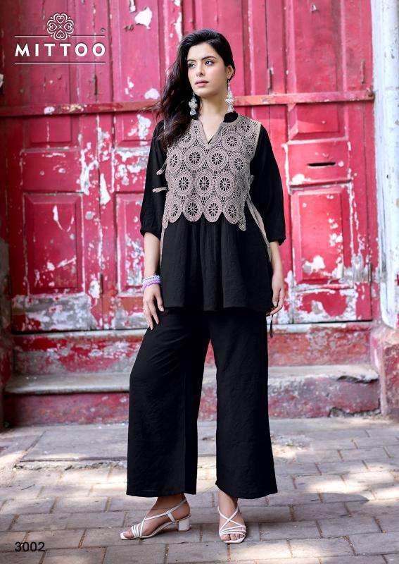 Mittoo beauty line coord set wholesale kurtis online india