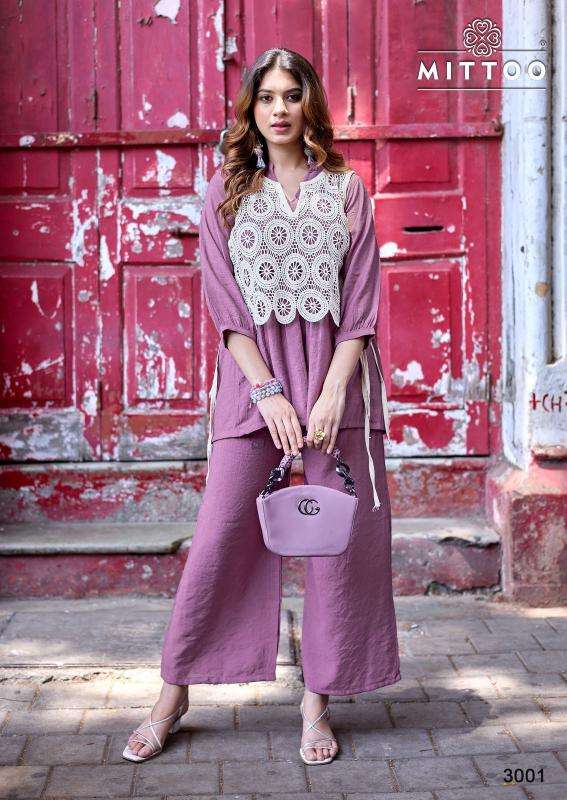 Mittoo beauty line coord set wholesale kurtis online india