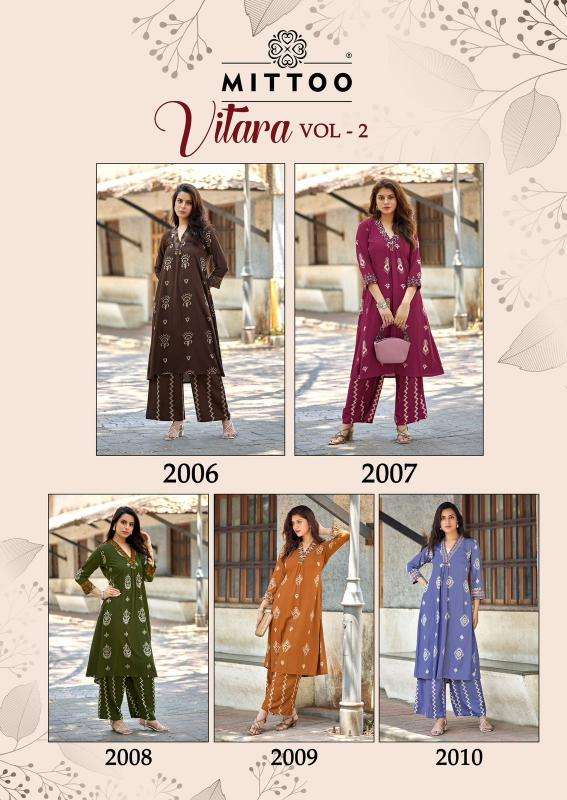 Mittoo vitara vol 2 wholesale market of kurtis in surat