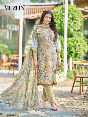 Mizaj muzlin vol-3 wholesale dress material market in ahmedabad with price