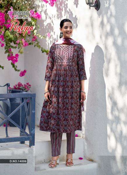 Mystic9 pushpa vol 14 wholesale kurti market in ahemdabad