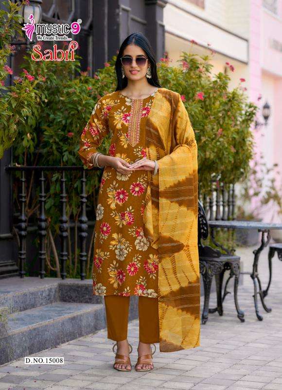 Mystic9 sabri vol 15 wholesale kurti set india