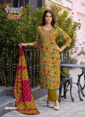 Mystic9 sabri vol 15 wholesale kurti set india
