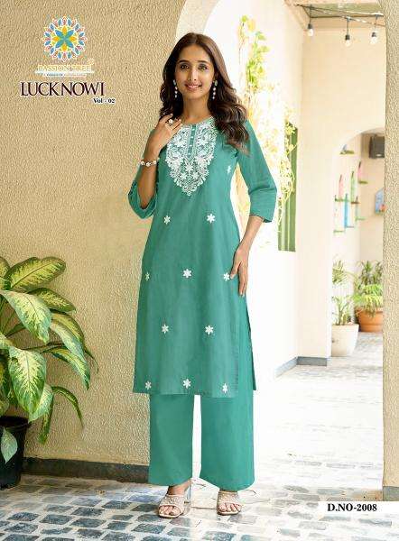 Passion tree lucknowi vol-2 kurtis wholesaler surat gujarat