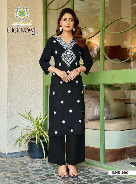 Passion tree lucknowi vol-2 kurtis wholesaler surat gujarat