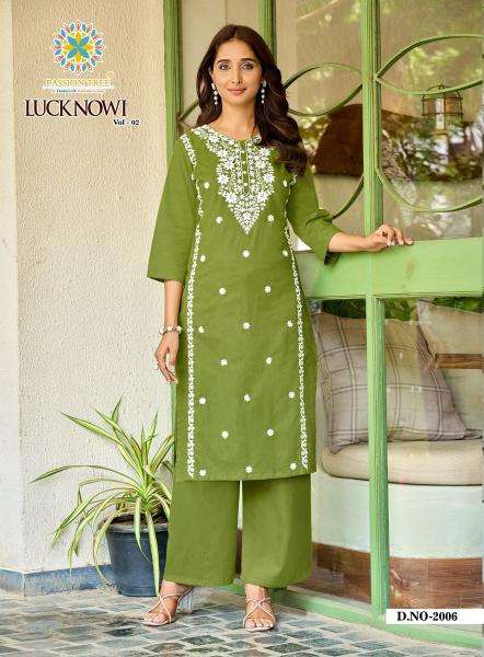 Passion tree lucknowi vol-2 kurtis wholesaler surat gujarat