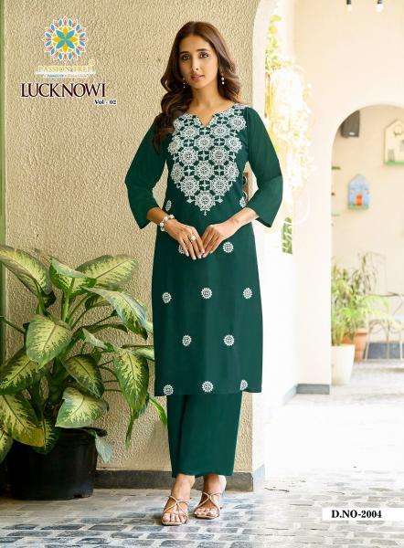 Passion tree lucknowi vol-2 kurtis wholesaler surat gujarat
