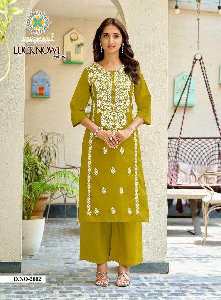 Passion tree lucknowi vol-2 kurtis wholesaler surat gujarat