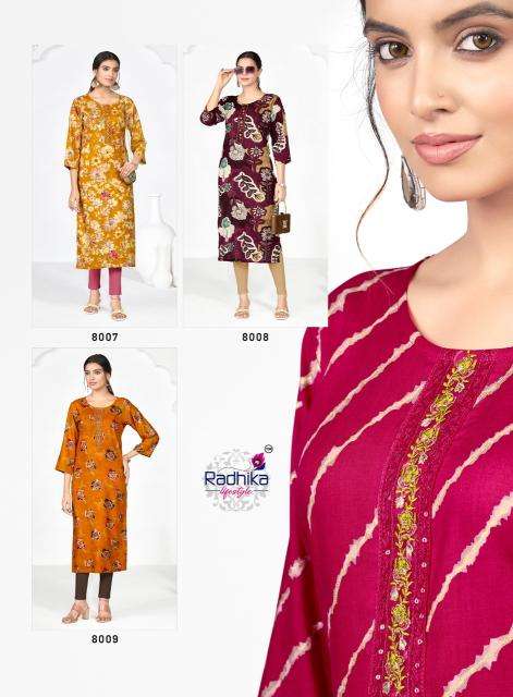 Radhika lifestyle alisha vol 8 wholesale kurti shop near me
