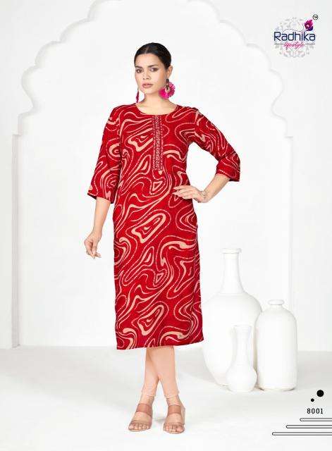 Radhika lifestyle alisha vol 8 wholesale kurti shop near me