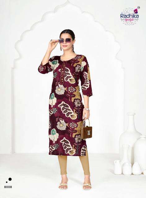 Radhika lifestyle alisha vol 8 wholesale kurti shop near me