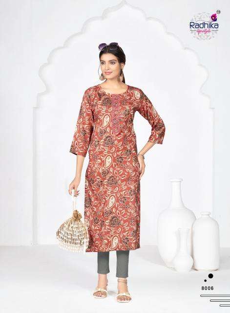 Radhika lifestyle alisha vol 8 wholesale kurti shop near me