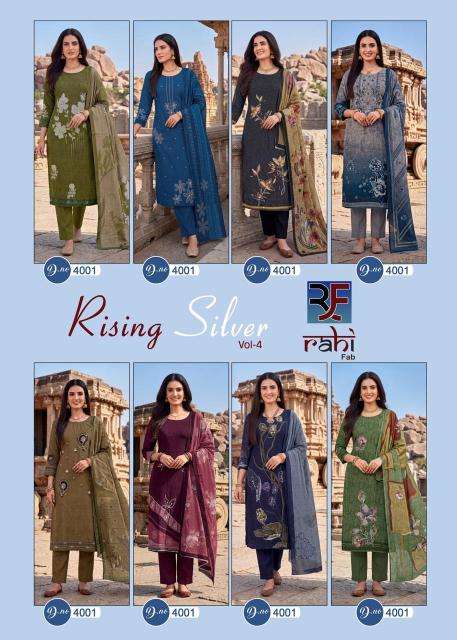 Rahi fab rising silver vol-4 wholesale dress materials market in surat