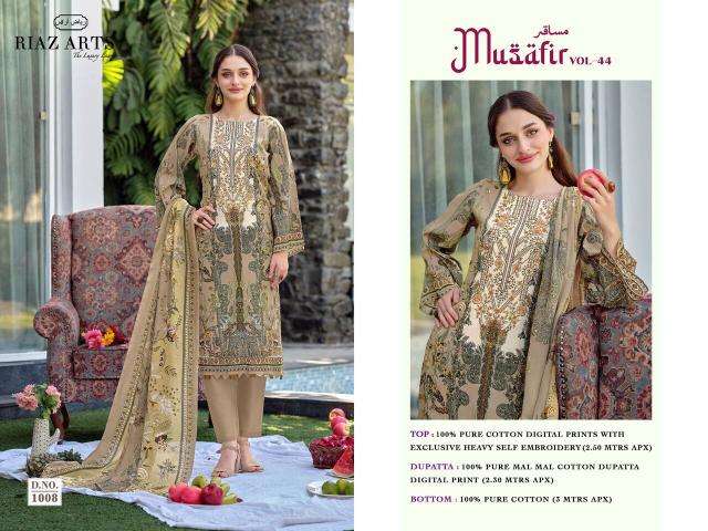 Riaz arts musafir vol-44 wholesale dress material market in surat