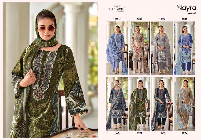 Riaz arts nayra vol-42 wholesale dress matirial market in surat
