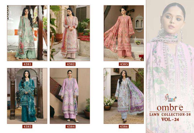 Shree fab ombre lawn vol-24 indian salwar kameez wholesale online
