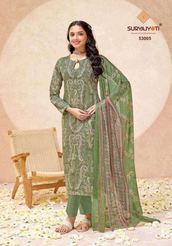 Suryajyoti naisha vol 53 wholesale dress material market in ahmedabad with price
