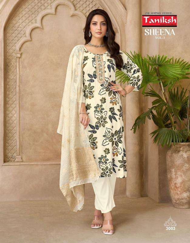 Taniksh sheena vol 3 wholesale kurti market near me