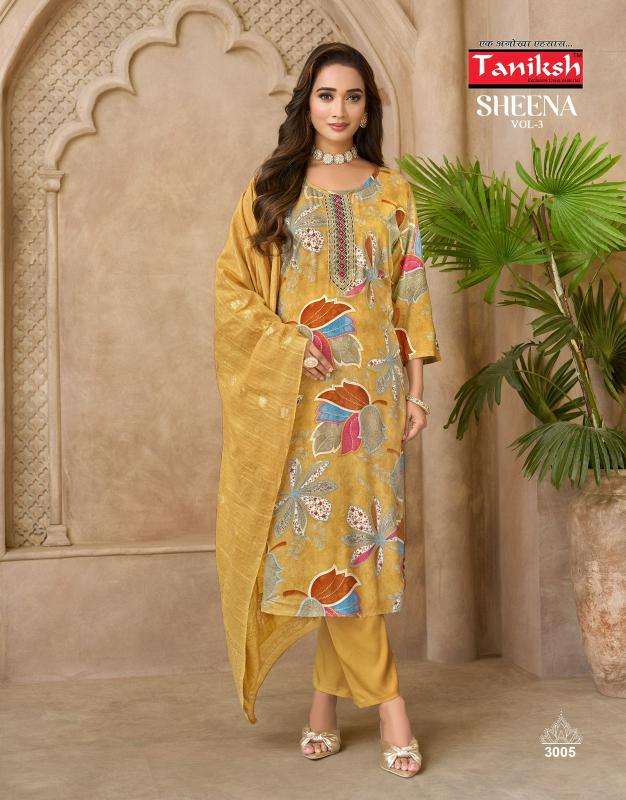 Taniksh sheena vol 3 wholesale kurti market near me
