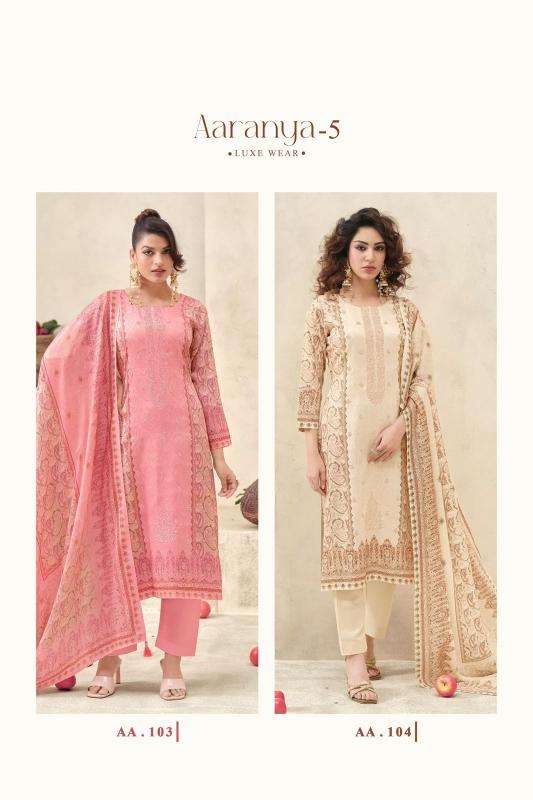 The hermitage shop aaranya vol 5 wholesale dress material market in ahmedabad with price