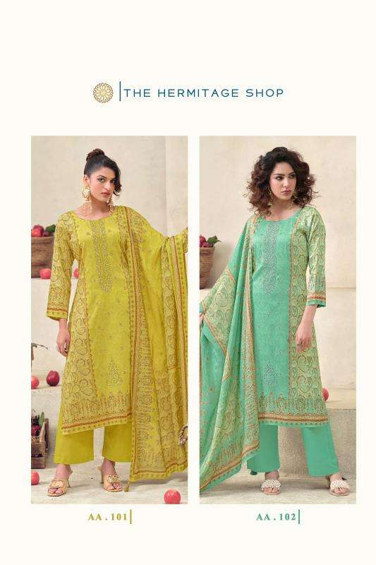 The hermitage shop aaranya vol 5 wholesale dress material market in ahmedabad with price
