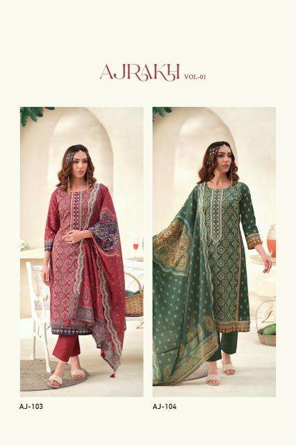 The hermitage shop ajrakh vol 1 wholesale dress material in pune with price