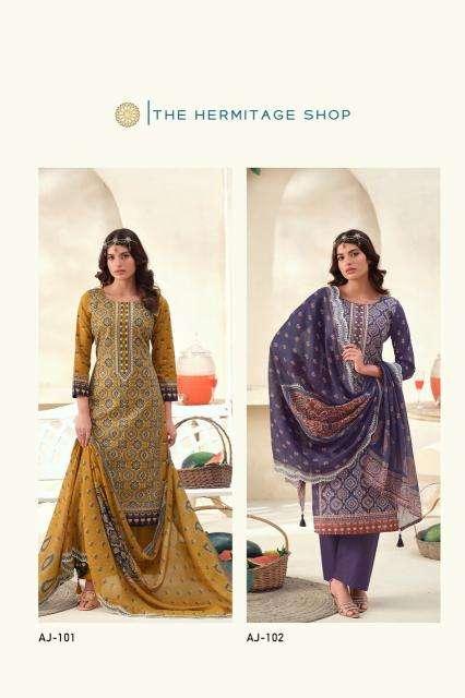The hermitage shop ajrakh vol 1 wholesale dress material in pune with price