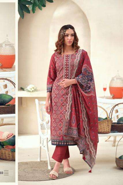 The hermitage shop ajrakh vol 1 wholesale dress material in pune with price